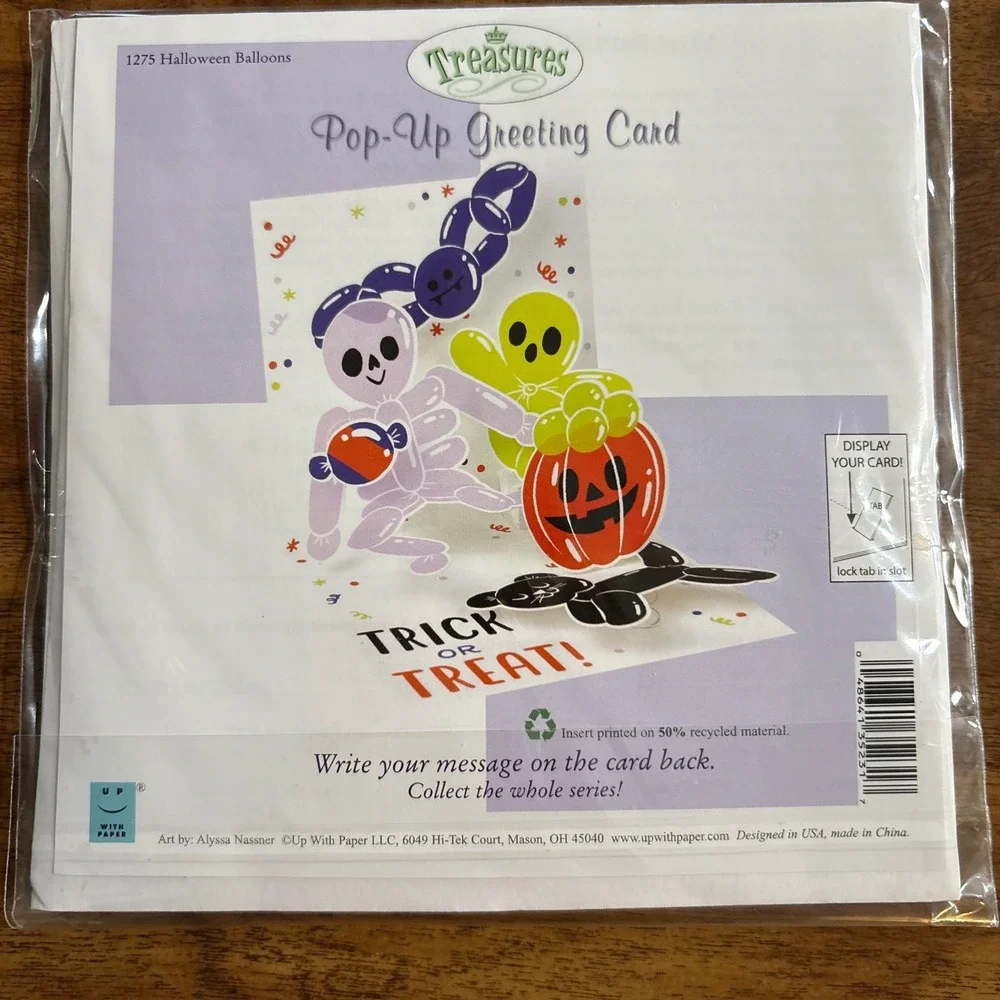 2 Halloween Pop Up Cards Pumpkin‎ Ghost Fall Cards Black Cat Jack-o'-lantern